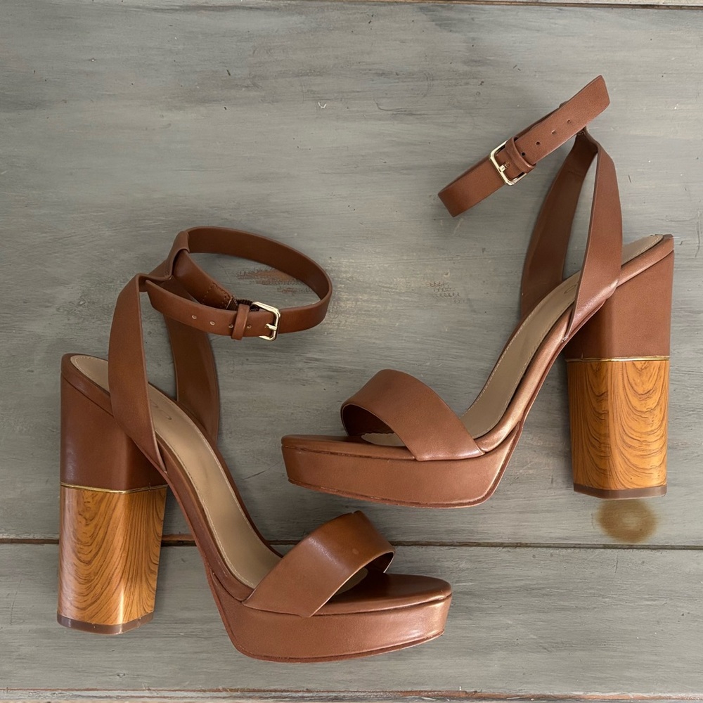 Aldo Tan Block Heel Sandals